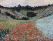 Claude Monet Poppy field in a hollow near Givemy Sweden oil painting artist